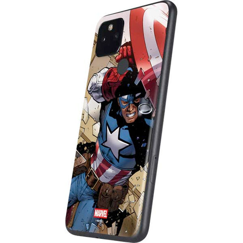 Marvel Captain America Epic Shield Break Google Pixel 4a 5G Skin